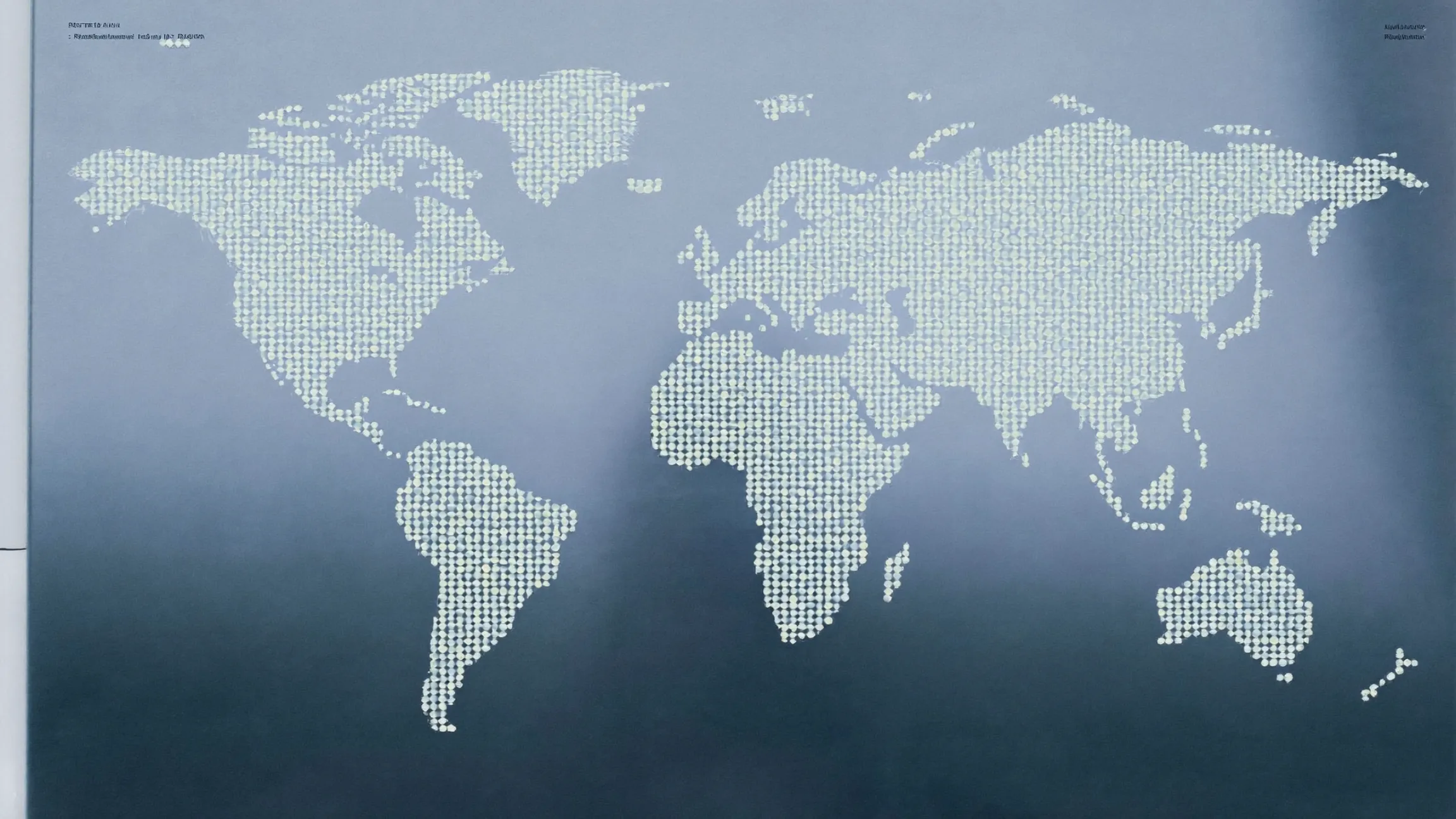 World map in steel grey tones
